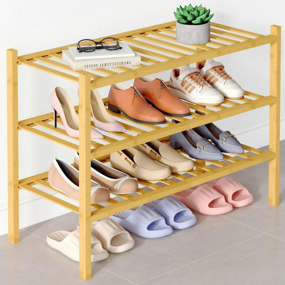 DecorUhome Bamboo 3-Tier Shoe Rack: $20.89 DecorUhome Bamboo 3-Tier Shoe Rack: $20.89
