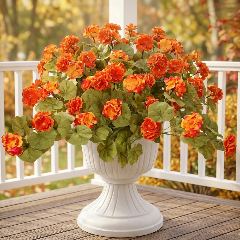 AcerichFad 21-Inch Artificial Fall Geraniums 2-Pack: $19.99 AcerichFad 21-Inch Artificial Fall Geraniums 2-Pack: $19.99