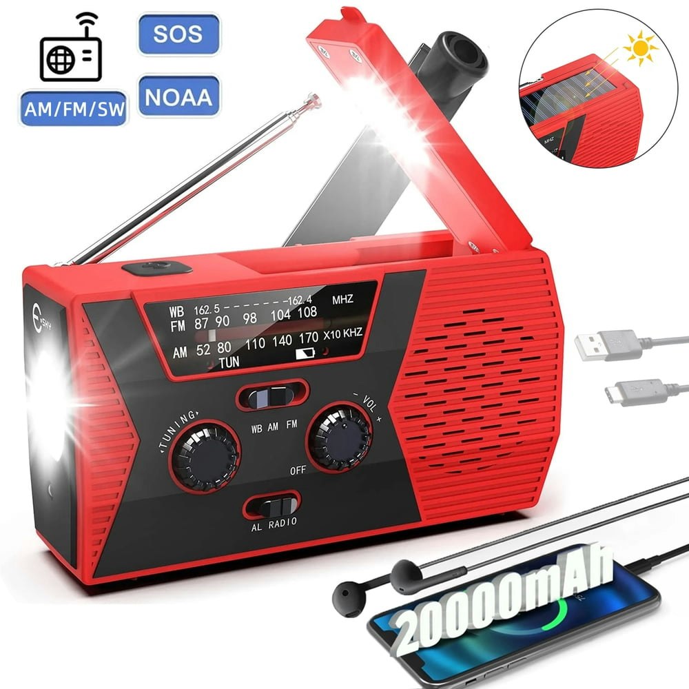 Anpro 2,000mAh Solar Hand Crank Emergency Weather Radio: $26.99 Anpro 2,000mAh Solar Hand Crank Emergency Weather Radio: $26.99