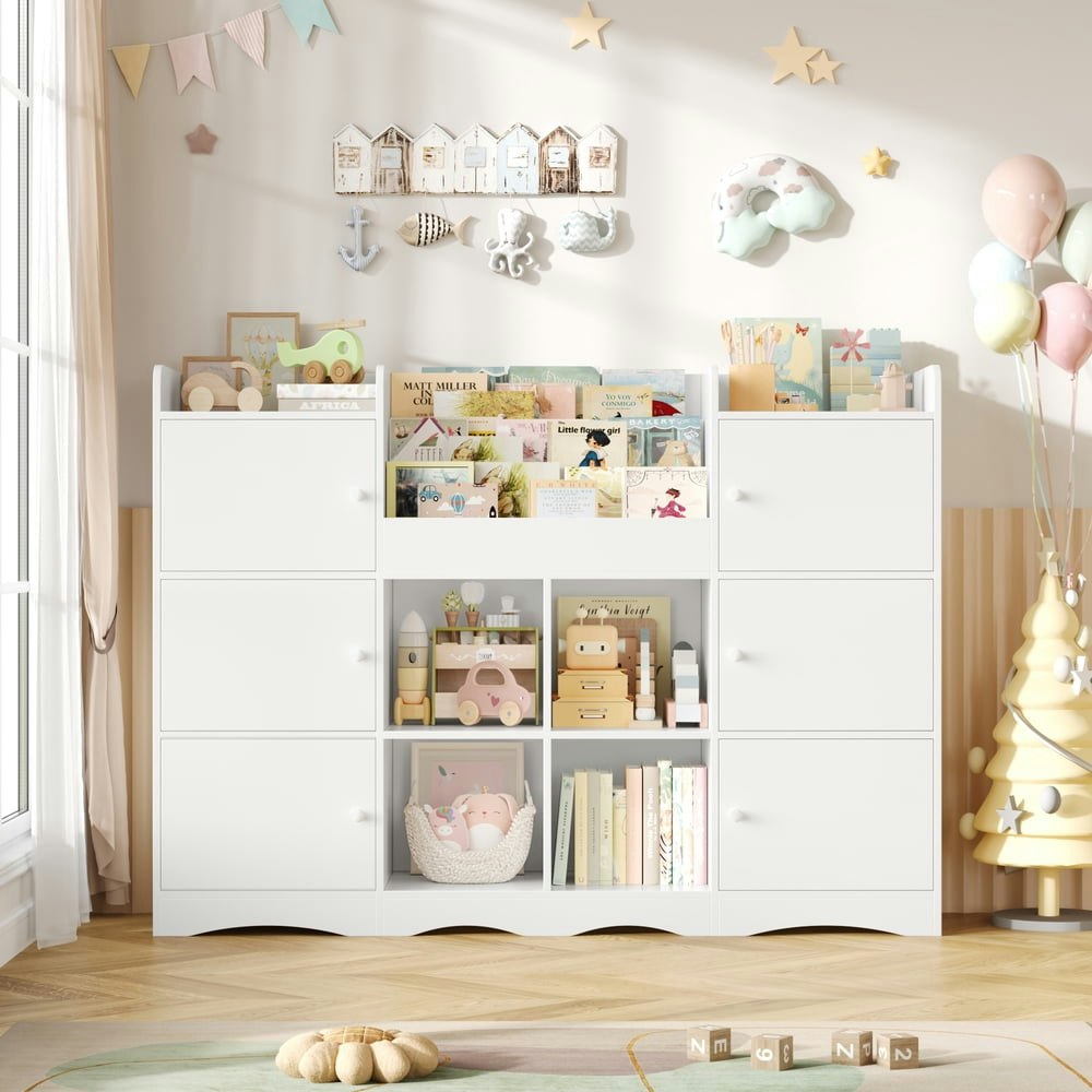 Hiphuta 55-Inch Kids Bookcase and Toy Storage Organizer: $149.99 Hiphuta 55-Inch Kids Bookcase and Toy Storage Organizer: $149.99
