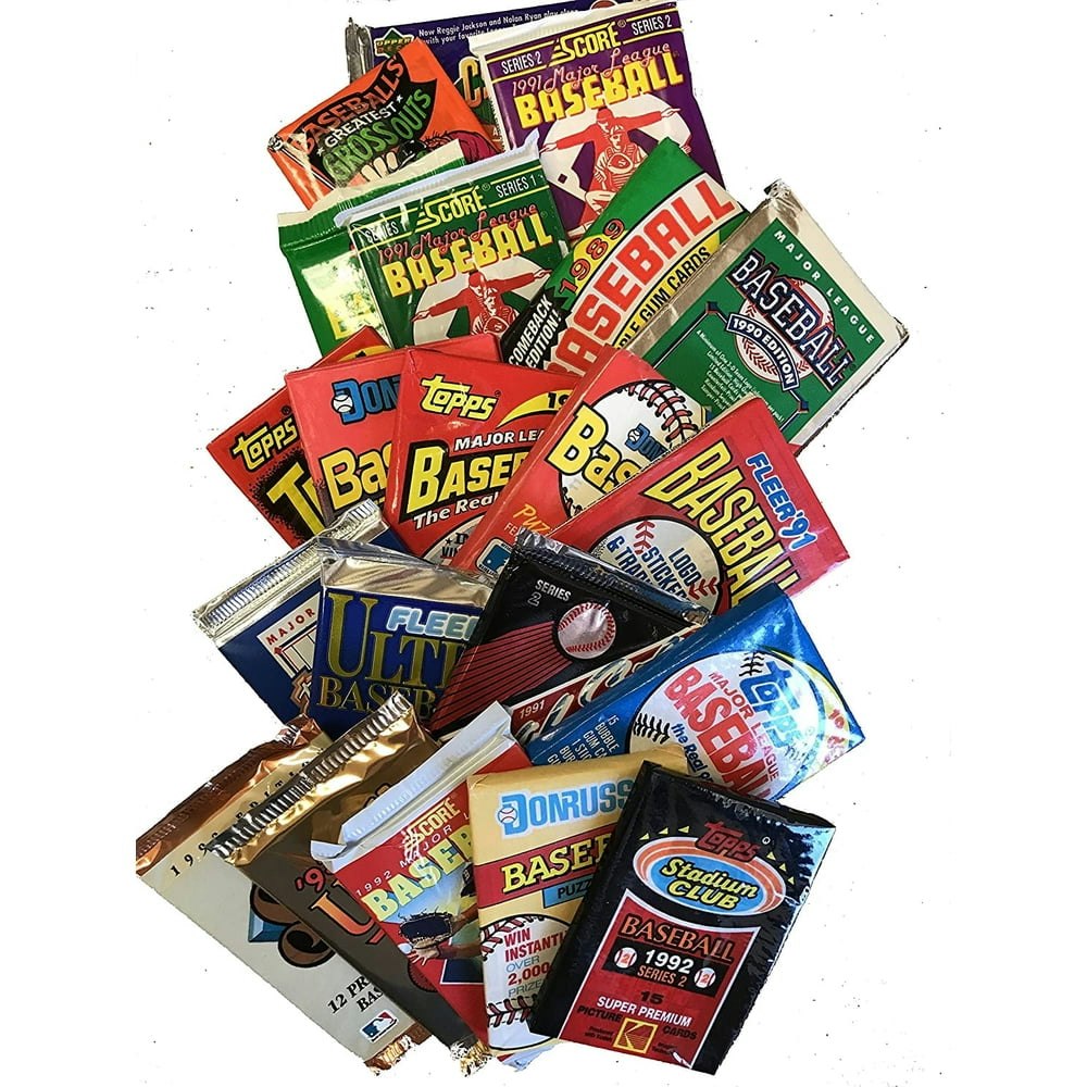 100 Vintage Baseball Cards in Sealed Wax Packs: $13.99 100 Vintage Baseball Cards in Sealed Wax Packs: $13.99