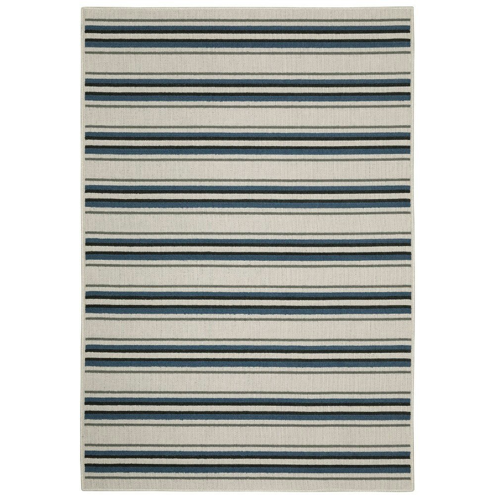 Captiv8e Designs 3'3"x5' Trinity Textured Striped Patio Area Rug: $79.99
