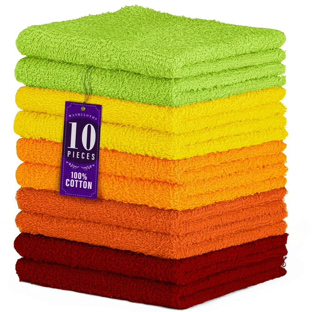 DecorRack 12" x 12" Cotton Washcloths 20-Pack: $9.49