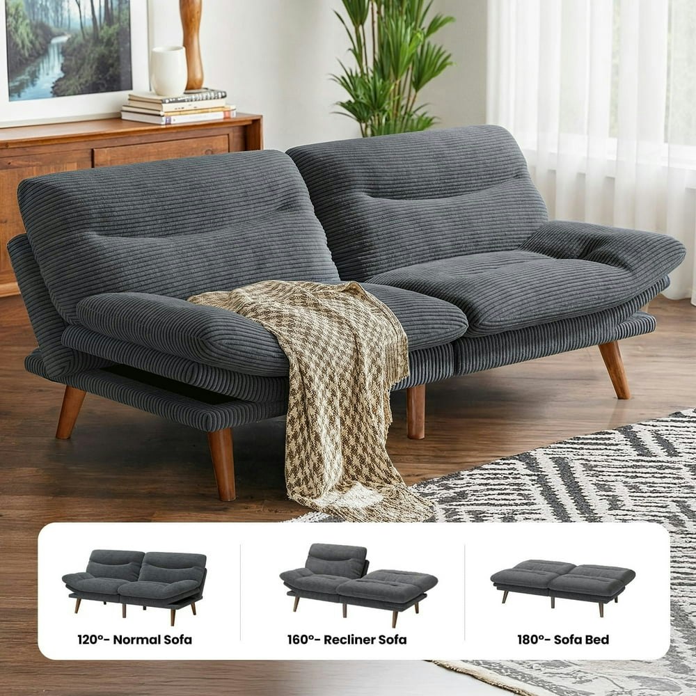 Chitooma 75-inch Corduroy Convertible Futon Sofa Bed: $159.99 Chitooma 75-inch Corduroy Convertible Futon Sofa Bed: $159.99