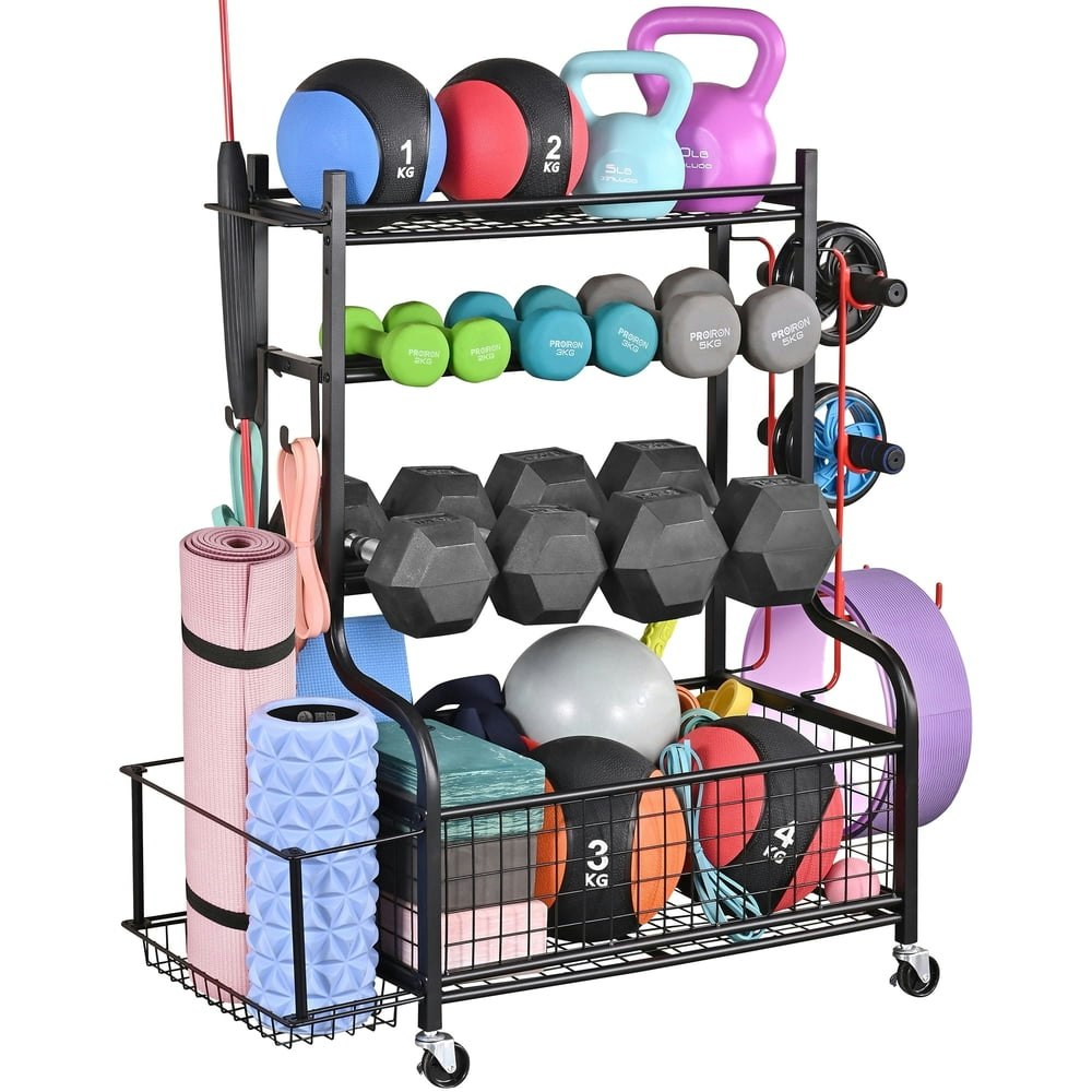 Mythinglogic Dumbbell and Sports Equipment Rack: $75.99 Mythinglogic Dumbbell and Sports Equipment Rack: $75.99