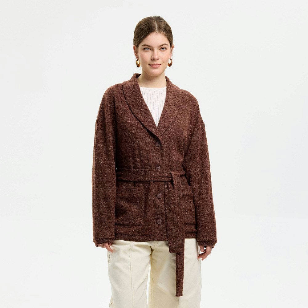 Universal Thread Women's Shawl Collar Belted Cardigan Sweater: $45 Universal Thread Women's Shawl Collar Belted Cardigan Sweater: $45