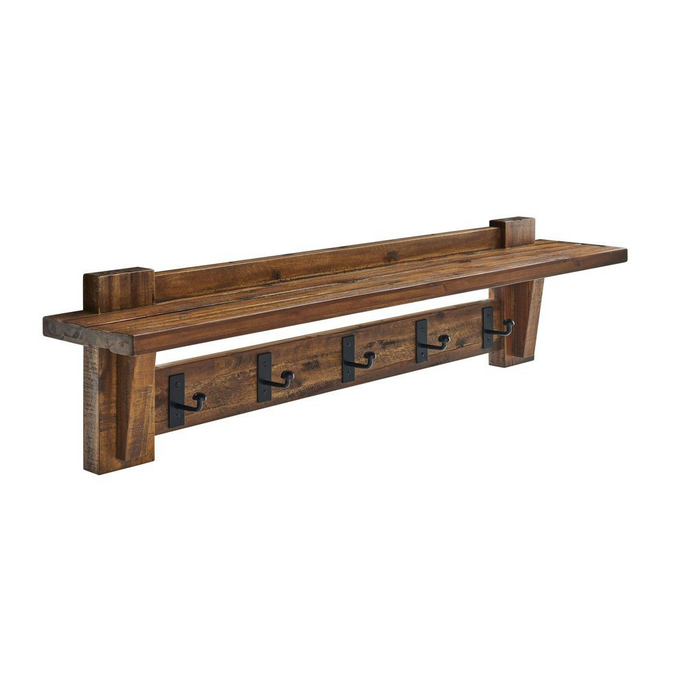Alaterre Furniture Durango Industrial Wood Coat Hook Entryway Shelf: $202.99 Alaterre Furniture Durango Industrial Wood Coat Hook Entryway Shelf: $202.99