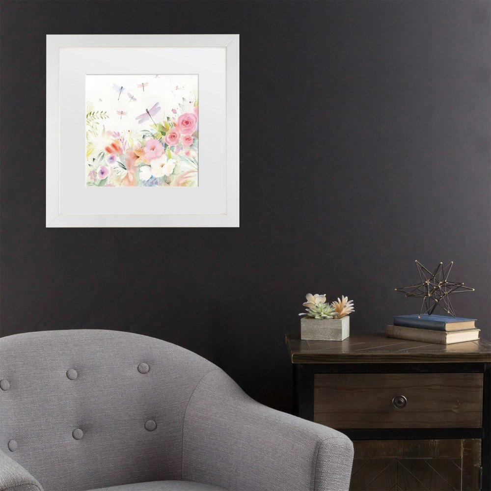 Trademark Fine Art 16"x16" Dragonfly Garden Serenade Framed Wall Art: $37.99 Trademark Fine Art 16"x16" Dragonfly Garden Serenade Framed Wall Art: $37.99
