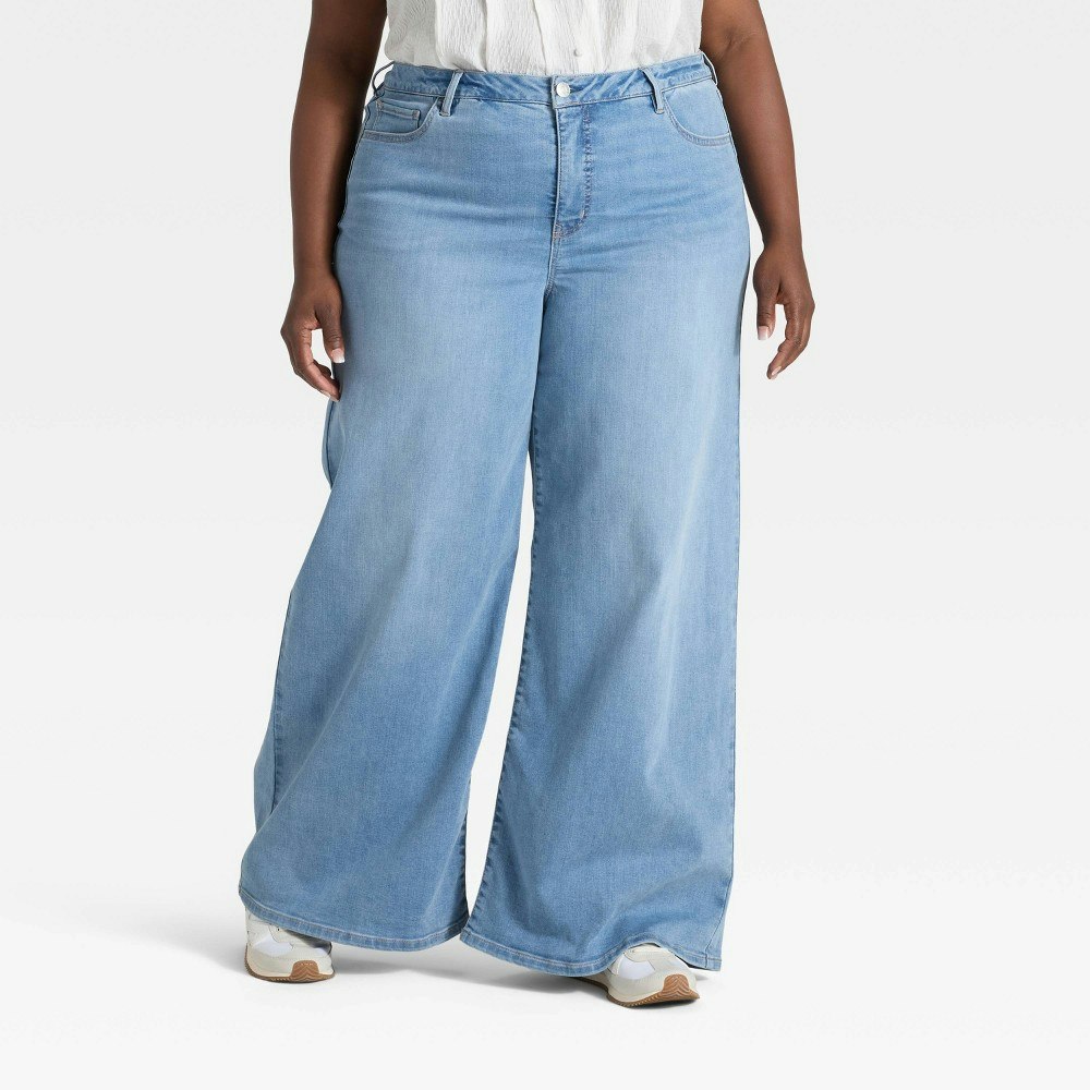 Ava & Viv Women's High-Rise Wide Leg Jeans: $36 Ava & Viv Women's High-Rise Wide Leg Jeans: $36