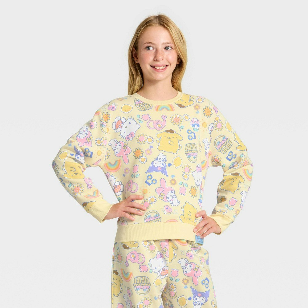 Girls' Hello Kitty and Friends Crewneck Fleece Sweatshirt: $18 Girls' Hello Kitty and Friends Crewneck Fleece Sweatshirt: $18