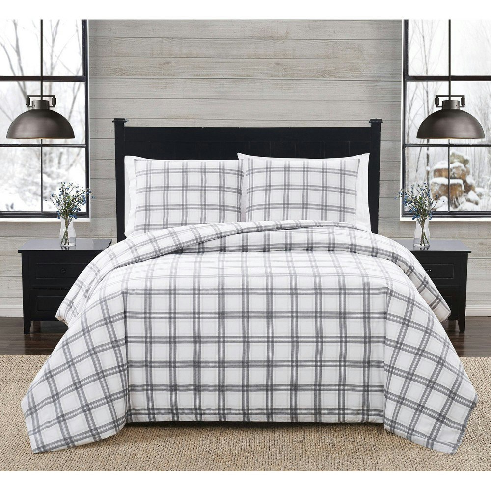 London Fog King Plaid Flannel 3-Piece Duvet Cover Set: $48.49 London Fog King Plaid Flannel 3-Piece Duvet Cover Set: $48.49