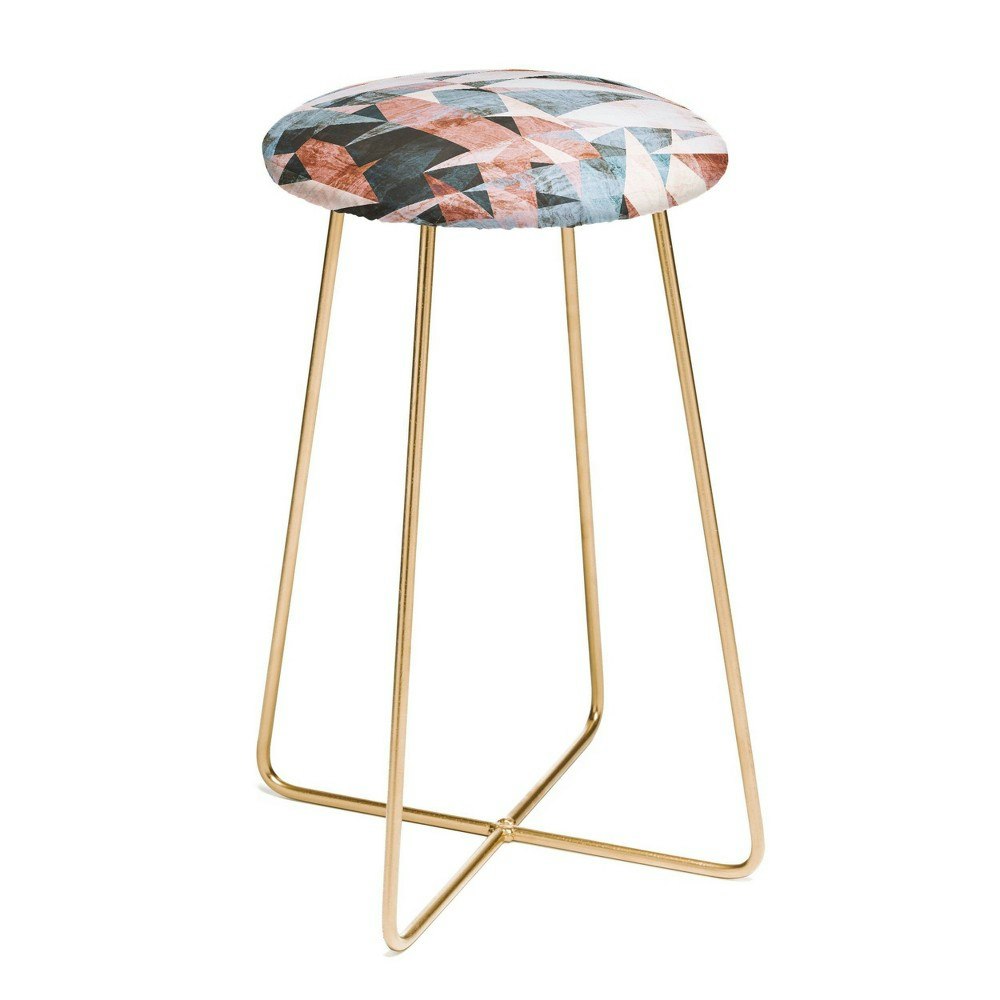Marta Barragan Camarasa 25-Inch Geometric Faux Leather Counter Height Barstool: $269.99 Marta Barragan Camarasa 25-Inch Geometric Faux Leather Counter Height Barstool: $269.99