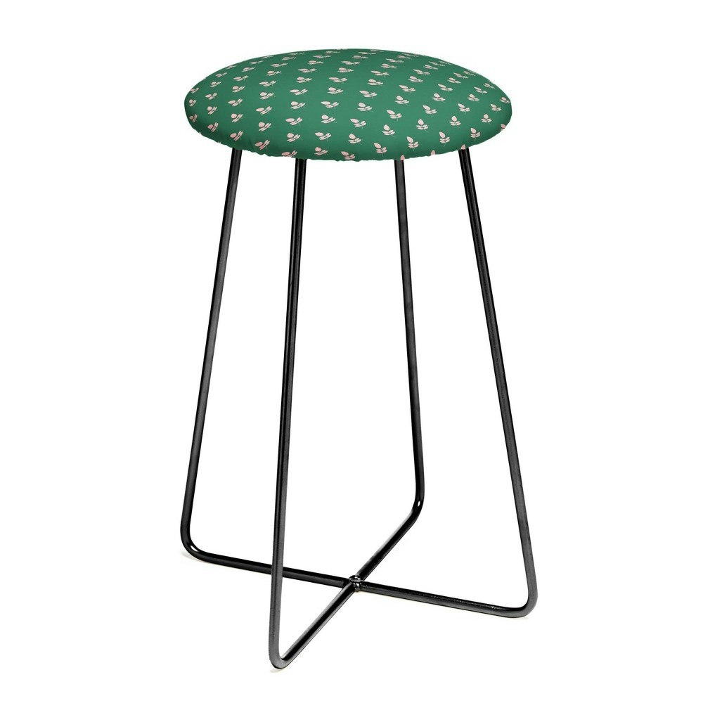 Deny Designs Maritza Lisa Retro Pink Leaf Counter Height Barstool: $189.99 Deny Designs Maritza Lisa Retro Pink Leaf Counter Height Barstool: $189.99
