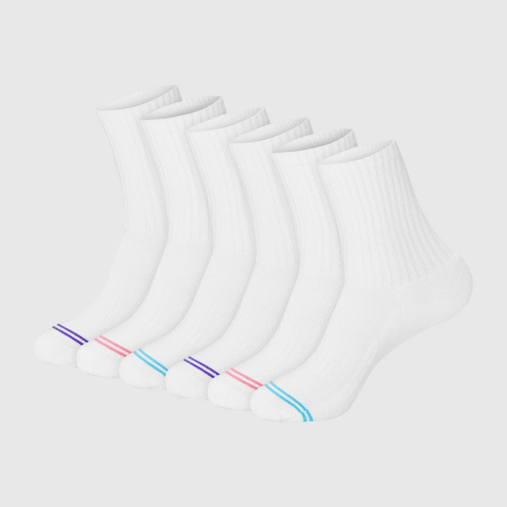 Hanes Women's Cool Comfort Cushioned Crew Socks 6-Pack: $13.59