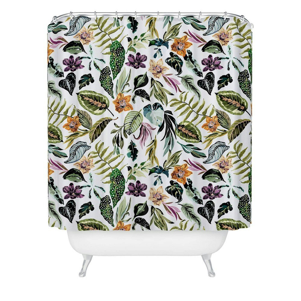 Wild Colorful Jungle Shower Curtain: $89.99 Wild Colorful Jungle Shower Curtain: $89.99