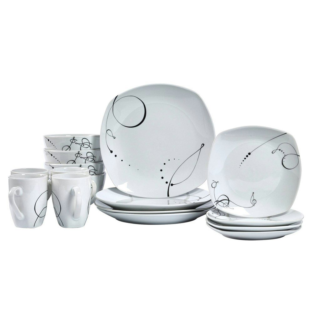 Tabletops Gallery Pescara Porcelain Dinnerware 16-Piece Set: $49.99