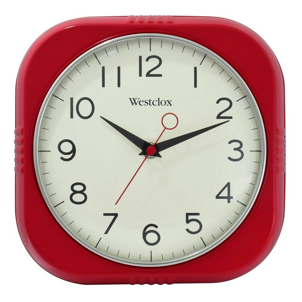 Westclox 9.5-Inch Retro Square Wall Clock: $14.19