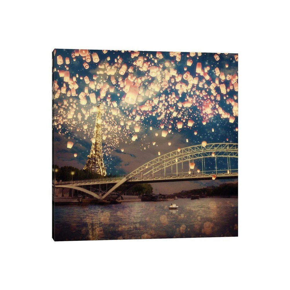 Paula Belle Flores Love Wish Lanterns Over Paris 26" x 26" Unframed Wall Canvas: $79.99 Paula Belle Flores Love Wish Lanterns Over Paris 26" x 26" Unframed Wall Canvas: $79.99