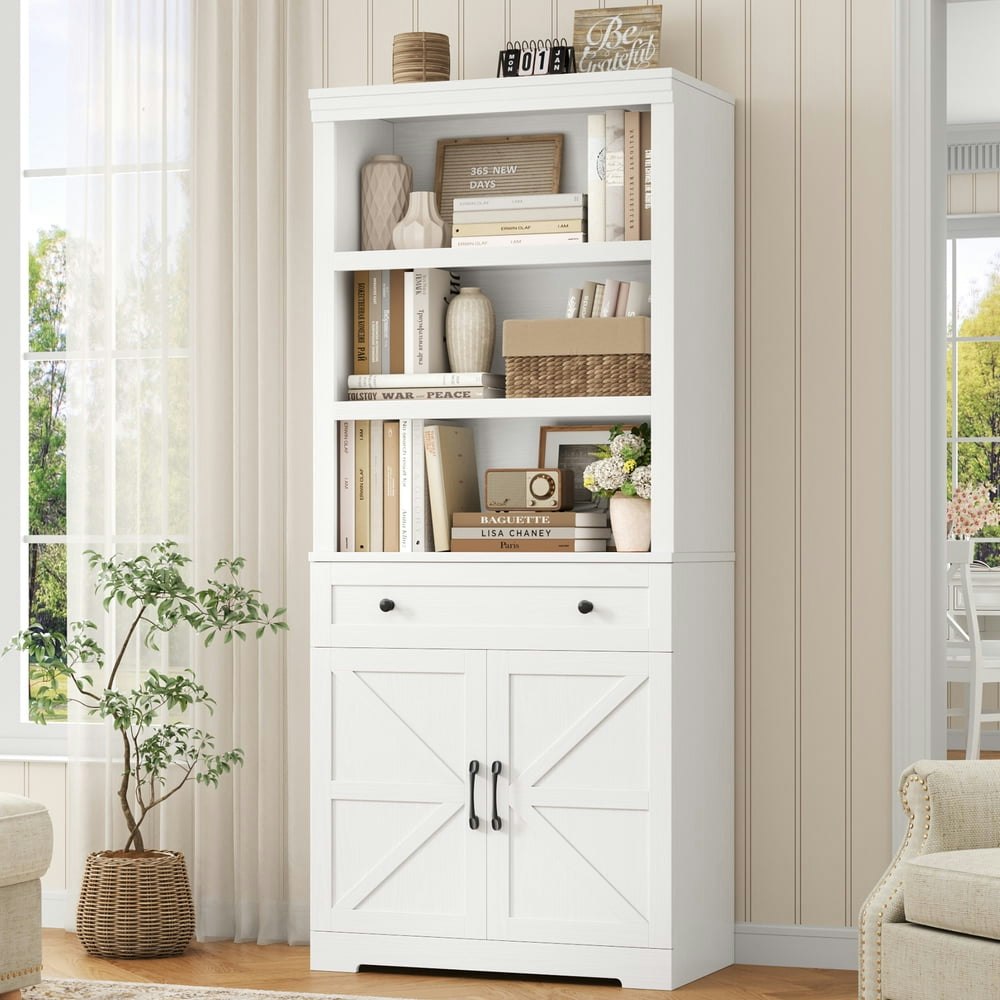 Hiphuta 71.6-inch 5-Shelf Bookcase with Doors: $139.99 Hiphuta 71.6-inch 5-Shelf Bookcase with Doors: $139.99