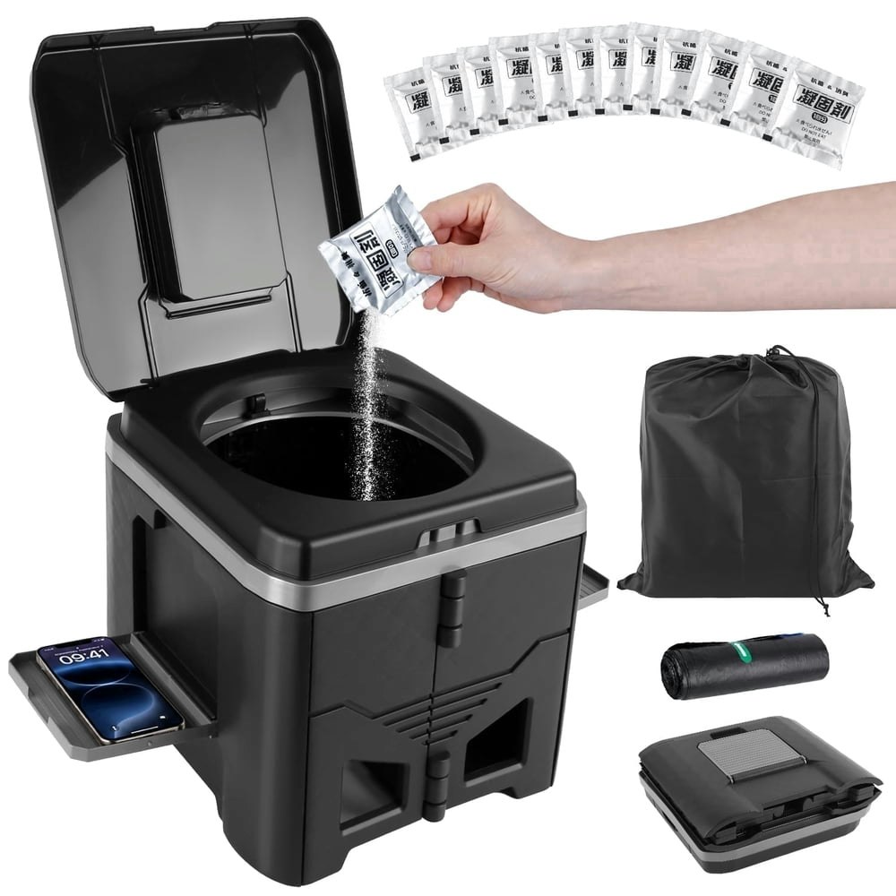 Yucurem Portable Folding Camping Toilet: $32.99 Yucurem Portable Folding Camping Toilet: $32.99