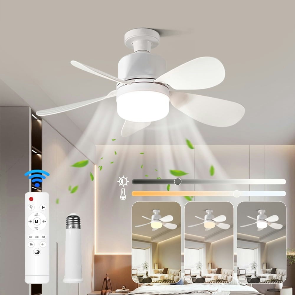 20.5-Inch Socket Ceiling Fan with Dimmable LED Light: $21.99 20.5-Inch Socket Ceiling Fan with Dimmable LED Light: $21.99
