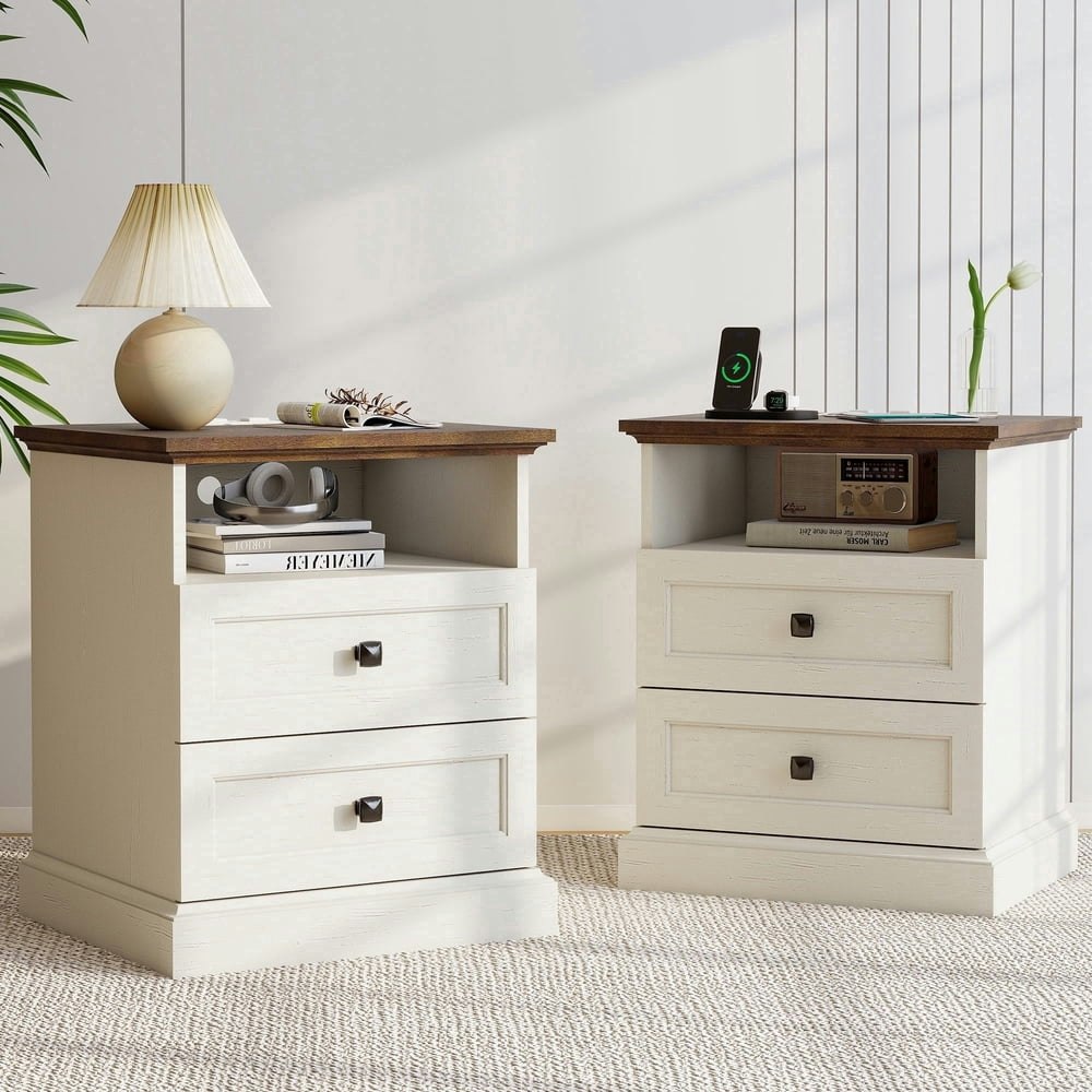 Fiakoa Nightstand with Charging Station 2-Pack: $148.99 Fiakoa Nightstand with Charging Station 2-Pack: $148.99