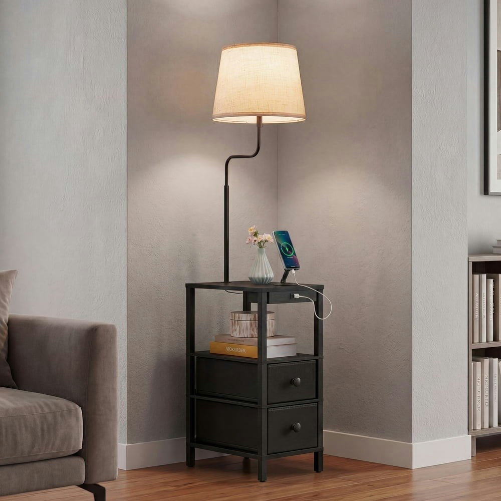 Edishine 58.2-Inch Floor Lamp with Tray Table: $57.99