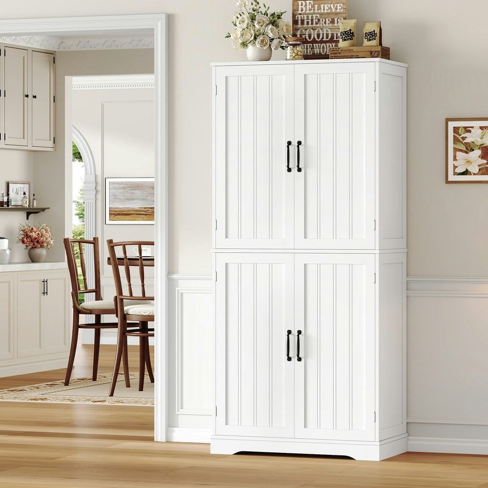 Homfa 71-Inch Freestanding 4-Door Pantry Cabinet: $189.49 Homfa 71-Inch Freestanding 4-Door Pantry Cabinet: $189.49