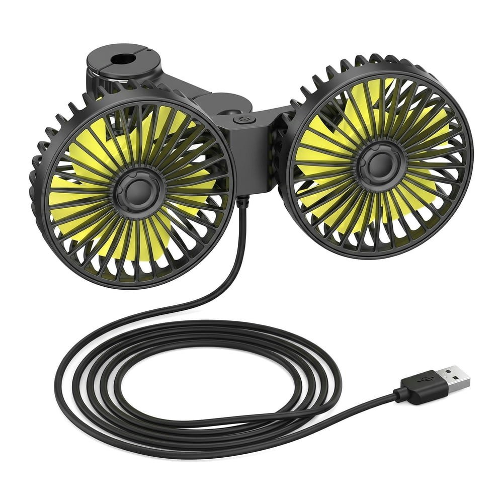 Dual-Head USB Car Back Seat Cooling Fan: $17.09 Dual-Head USB Car Back Seat Cooling Fan: $17.09