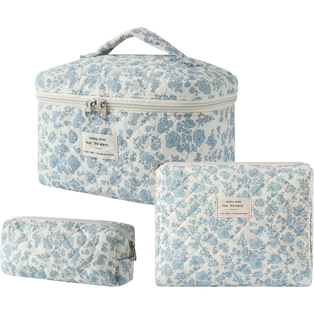 Quilted Floral Cosmetic Bag 3-Pack: $13.59 Quilted Floral Cosmetic Bag 3-Pack: $13.59