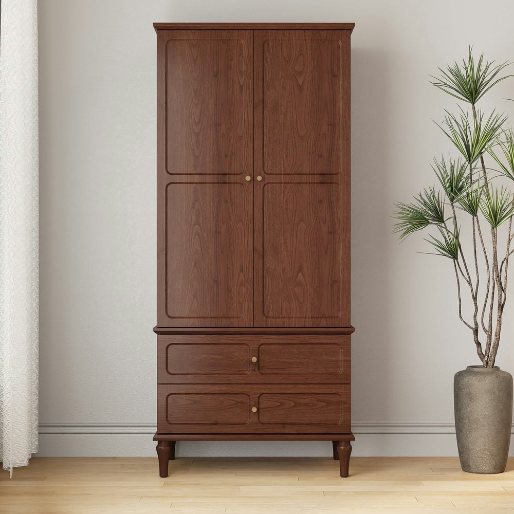 HLR 71-inch Tall Wood Wardrobe Closet: $229.99 HLR 71-inch Tall Wood Wardrobe Closet: $229.99