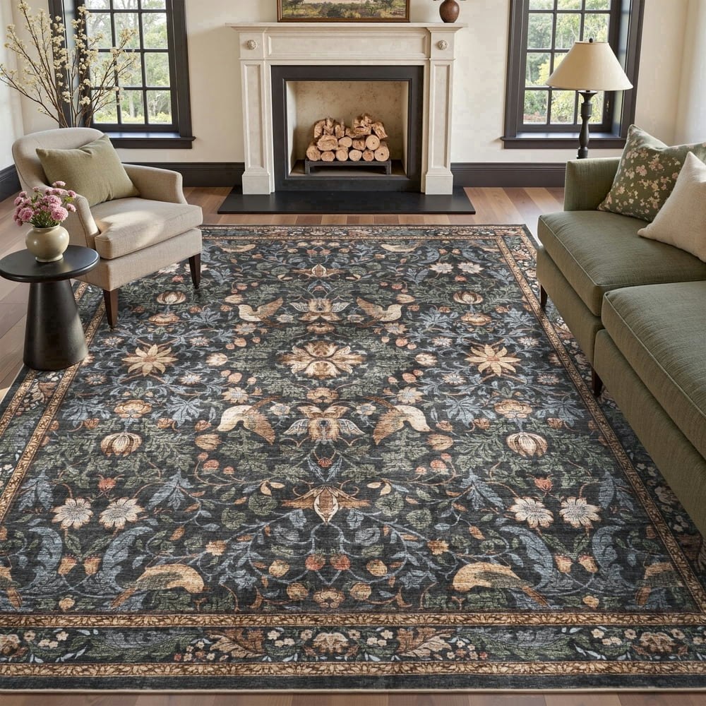 Sixhome 8'x10' Botanical Area Rug: $61.79 Sixhome 8'x10' Botanical Area Rug: $61.79