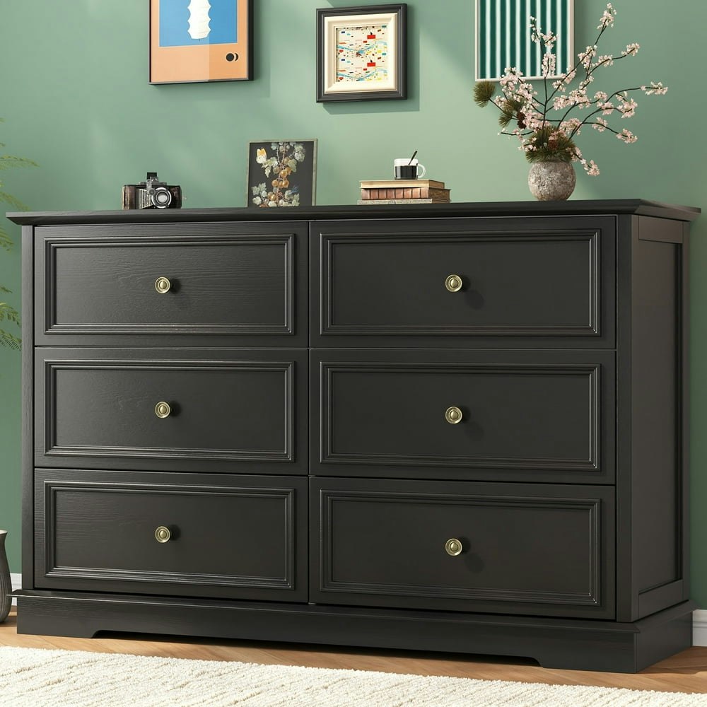 6-Drawer Retro Bedroom Dresser: $159.99 6-Drawer Retro Bedroom Dresser: $159.99