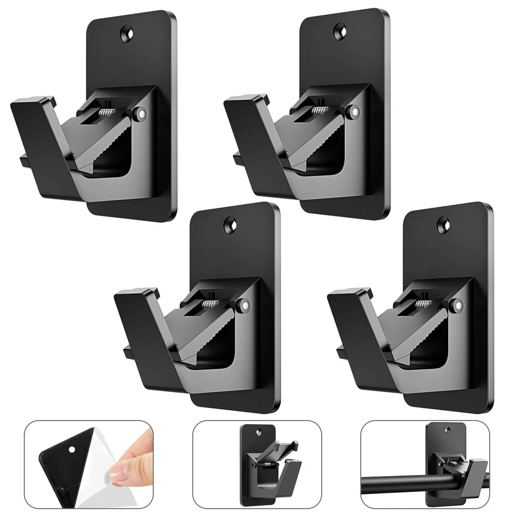 Aovky Adhesive Curtain Rod Brackets 4-Pack: $10.99 Aovky Adhesive Curtain Rod Brackets 4-Pack: $10.99