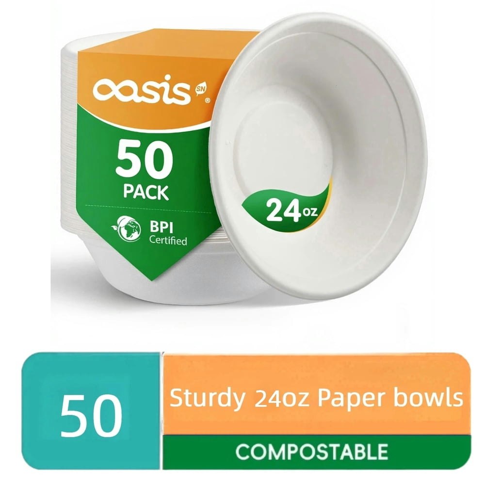 OasisSN 24-oz. Disposable Paper Bowls 50-Pack: $16.19 OasisSN 24-oz. Disposable Paper Bowls 50-Pack: $16.19