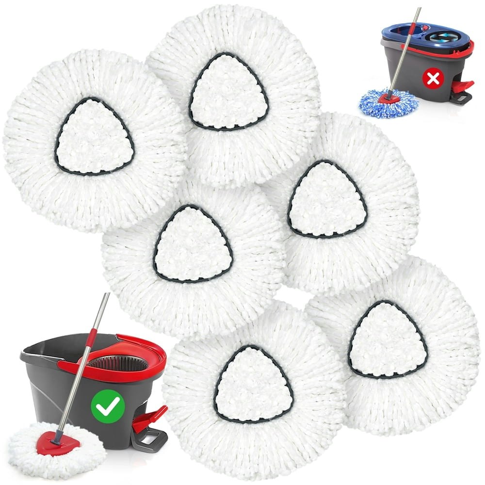 TidyBliss Spin Mop Replacement Heads 6-Pack: $18.99 TidyBliss Spin Mop Replacement Heads 6-Pack: $18.99