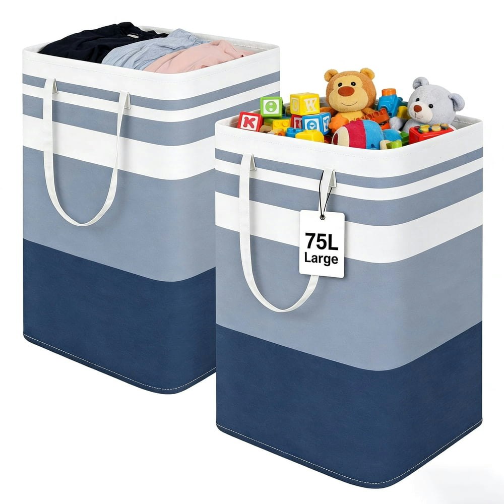 Tijity Freestanding Laundry Basket 2-Pack: $15.99 Tijity Freestanding Laundry Basket 2-Pack: $15.99