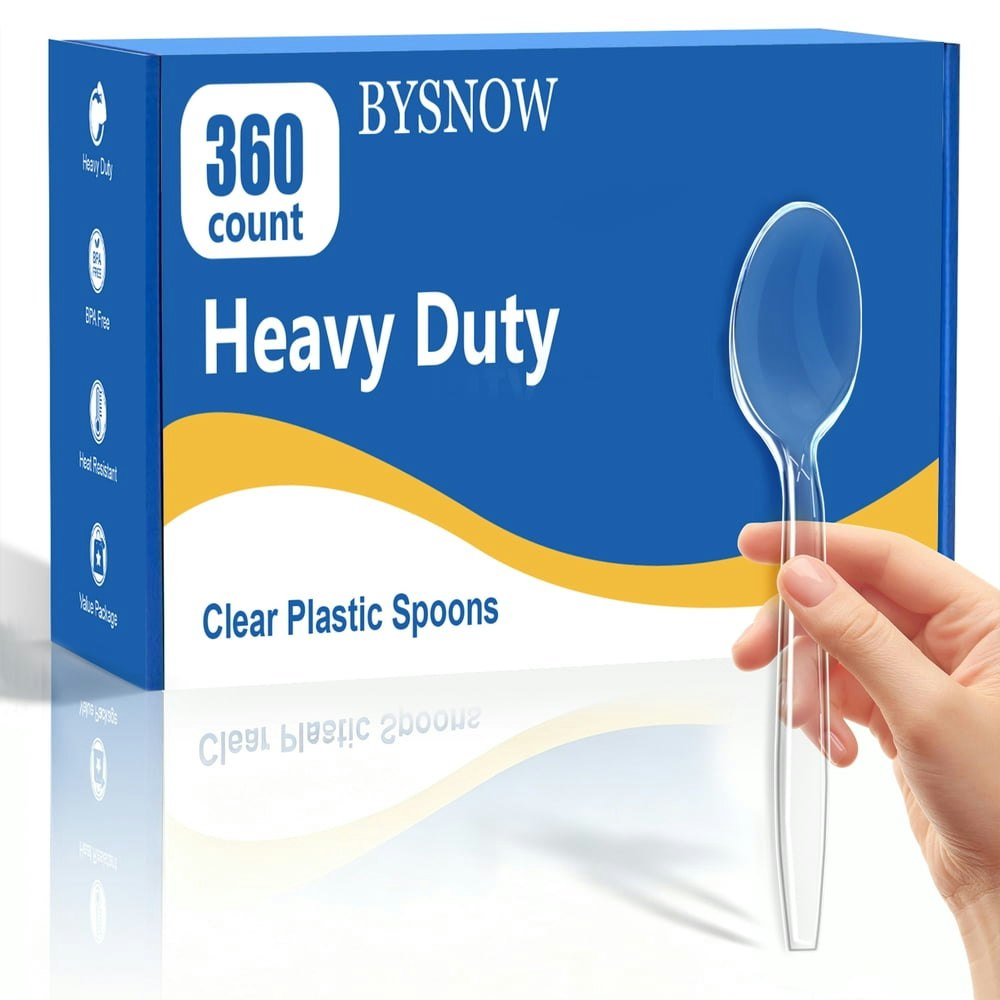 BYSNOW Clear Plastic Soup Spoons 360-Pack: $34.99 BYSNOW Clear Plastic Soup Spoons 360-Pack: $34.99