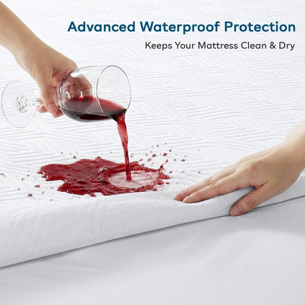 Yesbeds Queen Waterproof Mattress Pad: $15.29 Yesbeds Queen Waterproof Mattress Pad: $15.29