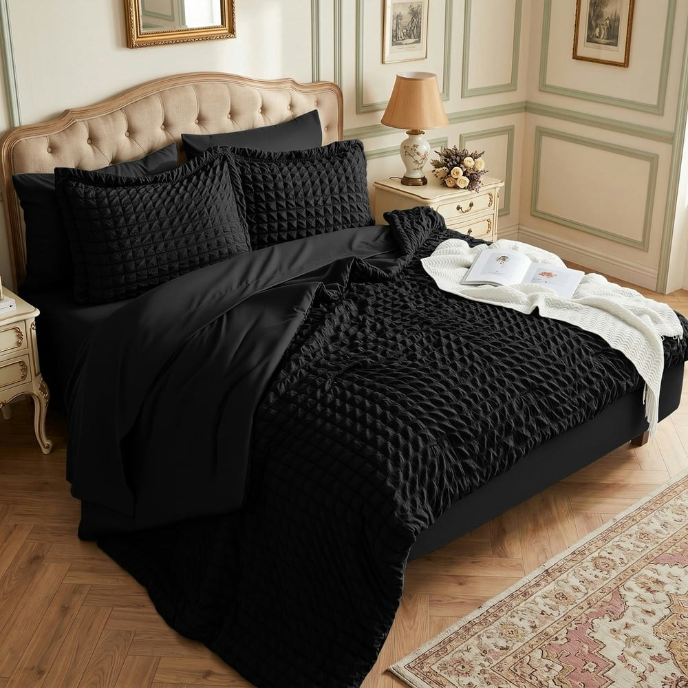Dhole Queen 7-Piece Seersucker Comforter Set: $34.19 Dhole Queen 7-Piece Seersucker Comforter Set: $34.19