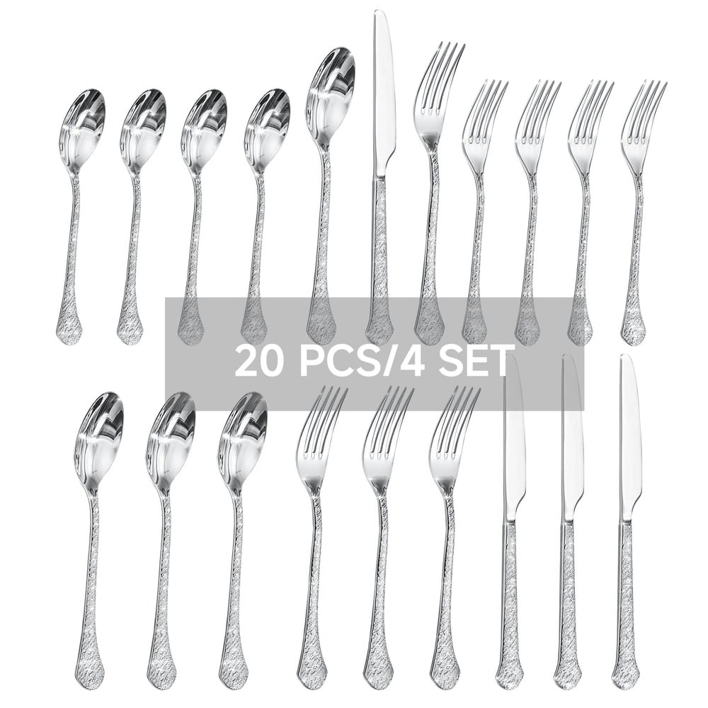 Kingstone 20-Piece 18/10 Stainless Steel Silverware Set: $29.99 Kingstone 20-Piece 18/10 Stainless Steel Silverware Set: $29.99