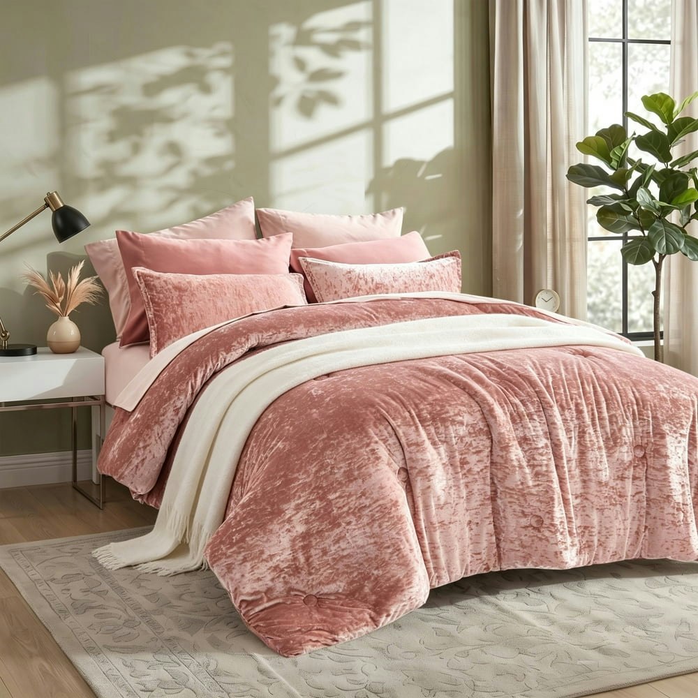 Regency Heights 9-Piece Queen Crushed Velvet Comforter Set: $56.68 Regency Heights 9-Piece Queen Crushed Velvet Comforter Set: $56.68