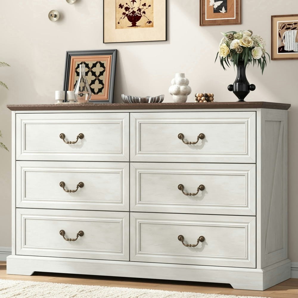 Negylim 6-Drawer Farmhouse Dresser: $189