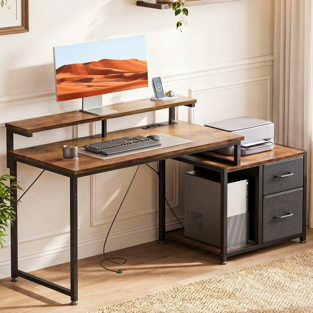 Casacomoda 55-Inch Computer Desk with Drawers and Printer Shelf: $69.99 Casacomoda 55-Inch Computer Desk with Drawers and Printer Shelf: $69.99