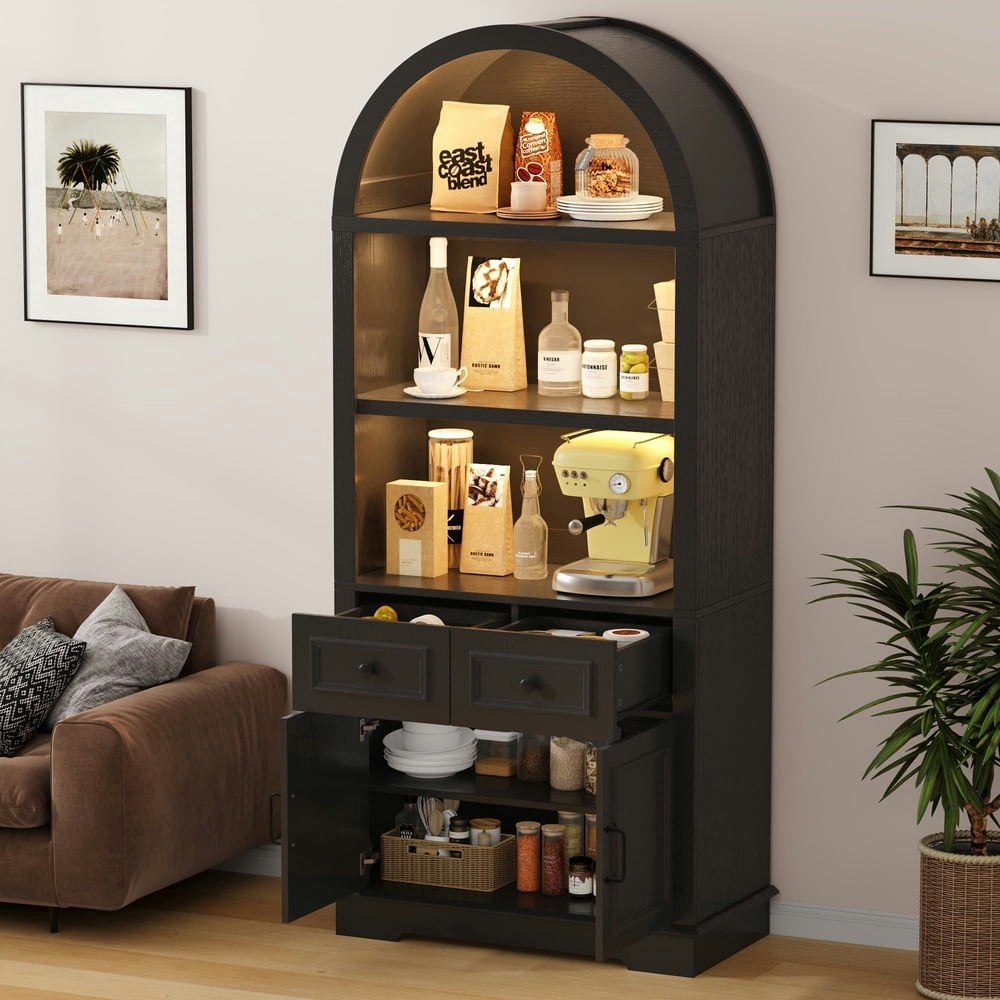 Negylim 71-inch Arched Coffee Bar Cabinet: $169.99