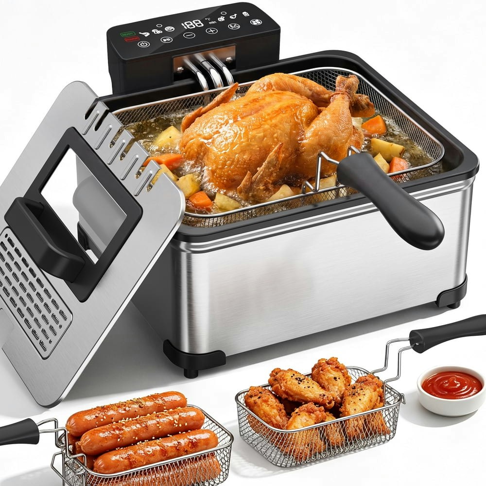 5.3-Quart Digital Deep Fryer with Oil Filtration: $69.99 5.3-Quart Digital Deep Fryer with Oil Filtration: $69.99