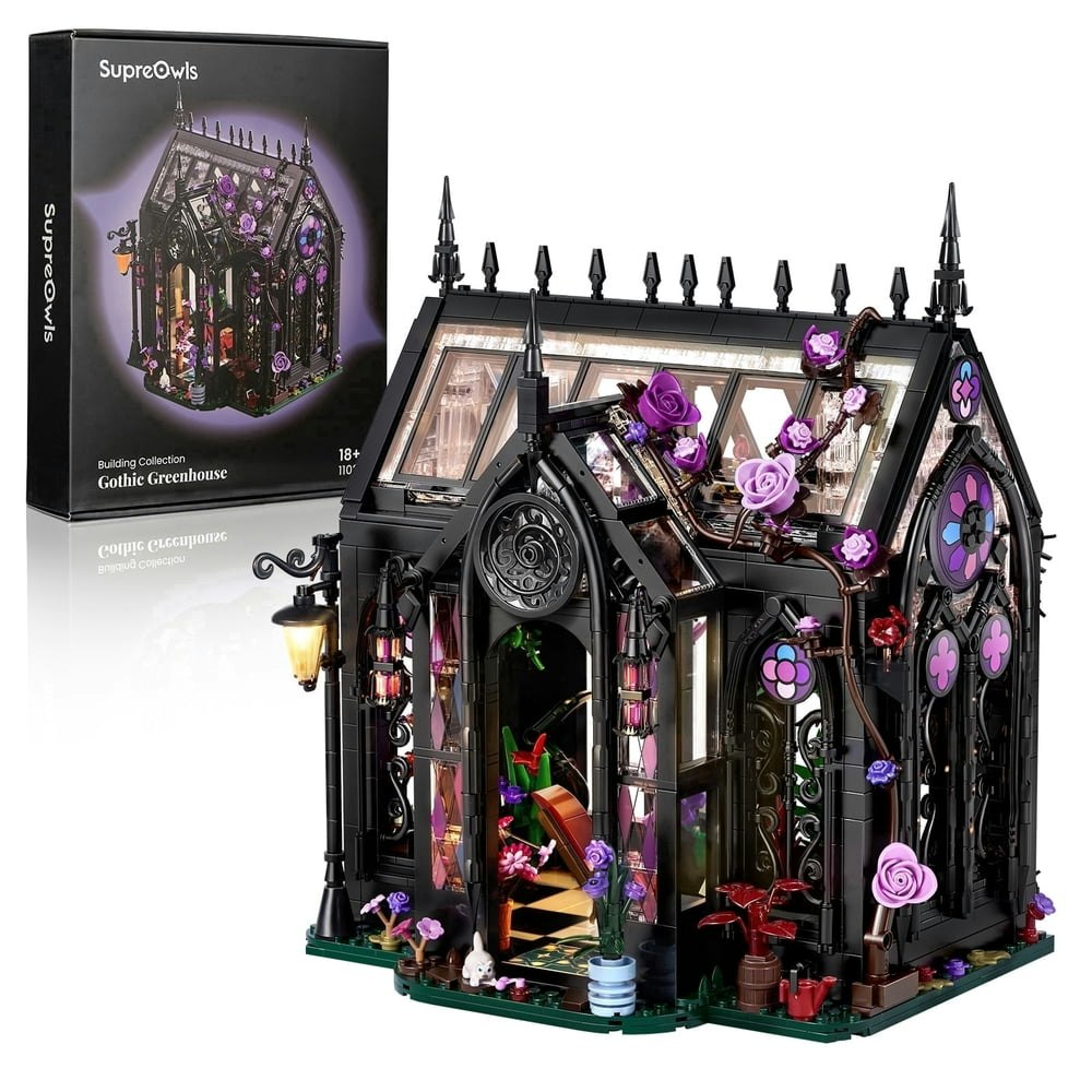 SupreOwls 1,378-Piece Gothic Greenhouse Building Set: $79.89 SupreOwls 1,378-Piece Gothic Greenhouse Building Set: $79.89
