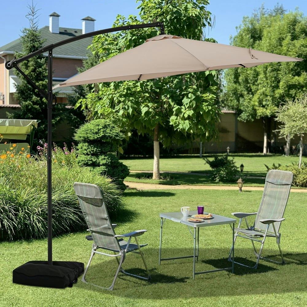 Autlaycil 10-Foot Cantilever Patio Umbrella with Base: $79.99 Autlaycil 10-Foot Cantilever Patio Umbrella with Base: $79.99