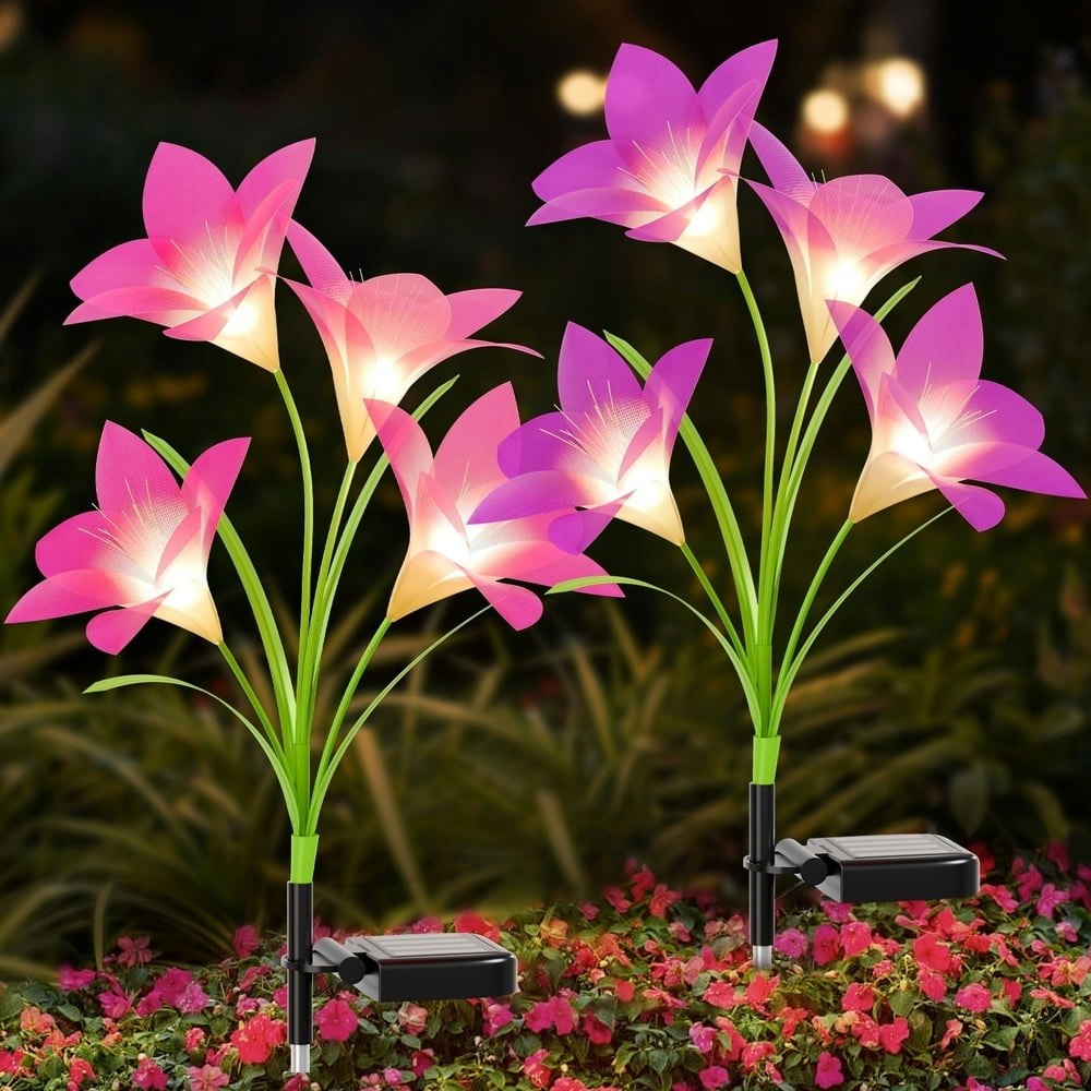 Solar Lily Flower Garden Lights 2-Pack: $13.09 Solar Lily Flower Garden Lights 2-Pack: $13.09