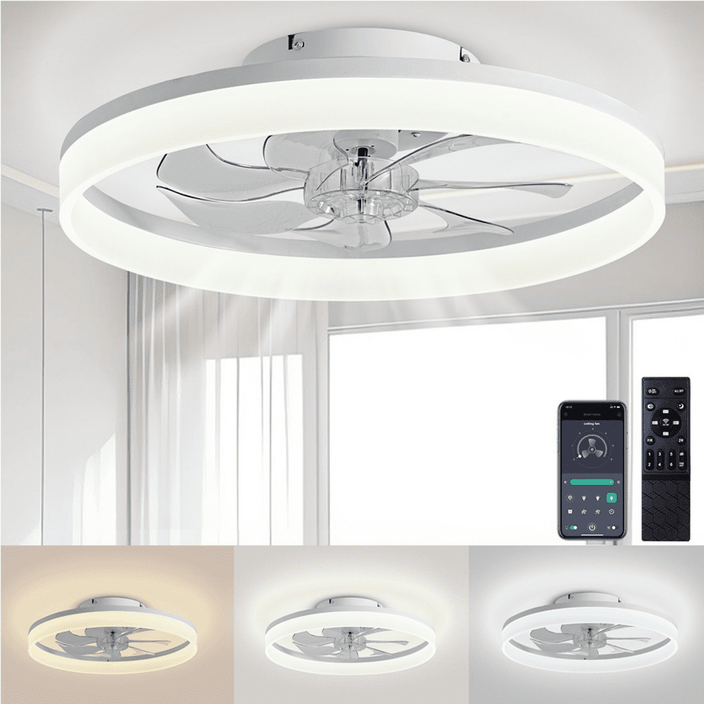 Behome 20-Inch Flush Mount Ceiling Fan with Light: $47.98 Behome 20-Inch Flush Mount Ceiling Fan with Light: $47.98